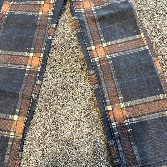 Free People Plaid Boyfriend Jeans - Picture 6 of 7